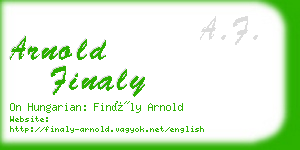 arnold finaly business card